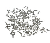 Silver ball dangle charms beads latkan jhumki/Necklace and Bangle metal beads for Jewellery Making. LOOP-022